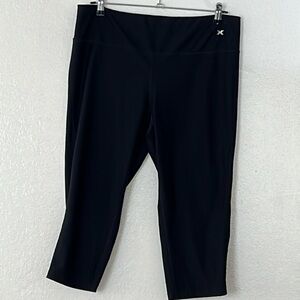 Xersion Performance Wear Cropped Pants, Black, XL